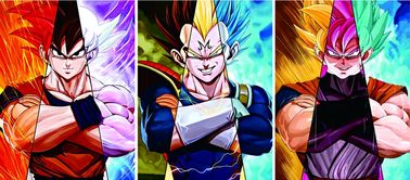 30*40cm 3D Anime Poster / 3D Dragon Ball Poster With Flip Change Effect